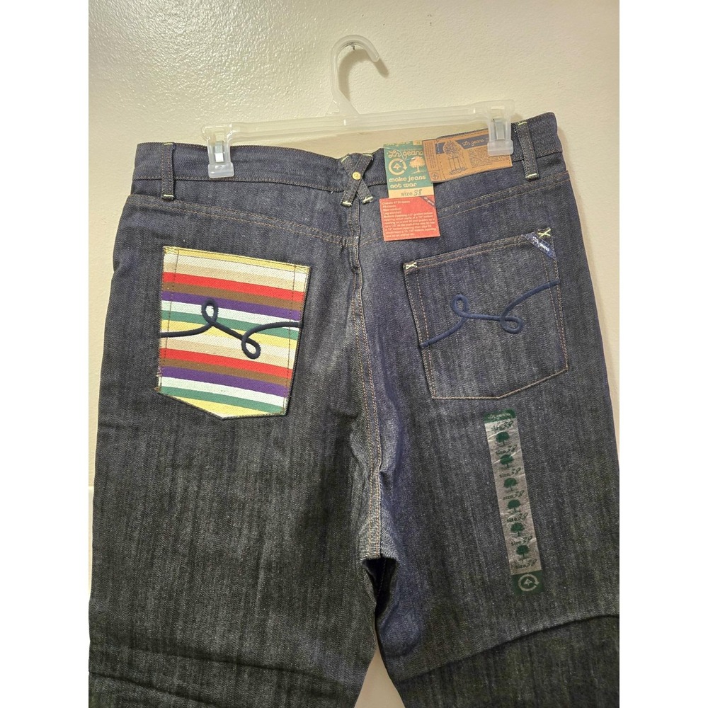 Vintage Y2K Size 38 Jeans LRG Lifted Research Group Power To All People Denim